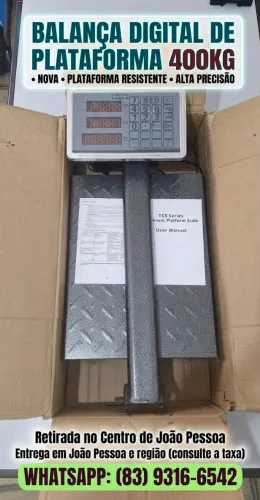 BALANÇA INDUSTRIAL 400KG DIGITAL DE PLATAFORMA ? NOVA