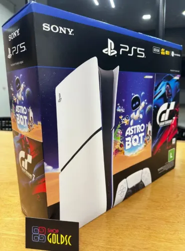Playstation 5 Slim 825GB Digital Edition Astro Bot + Gran Turismo 7 - NOVO LACRADO