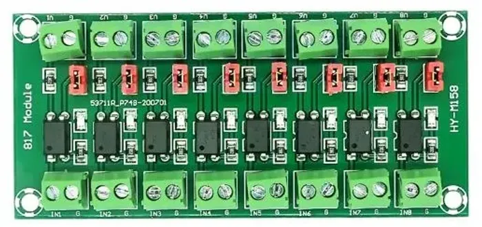 Módulo adaptador 3.6-30v 8canais optoacoplador placa de isolamento fotoelétricoCOD-AM644  