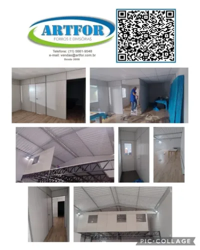 Divisórias para Escritório, Divisórias Ambientes Comerciais, Divisórias Eucatex, Colocada