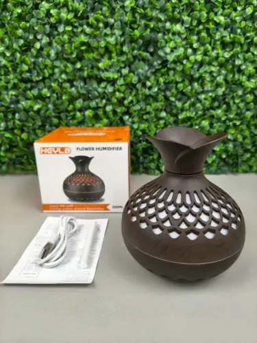 Umidificador de Ar e Aromatizador de Ambiente 300Ml Abajur com Led - Pronta Entrega