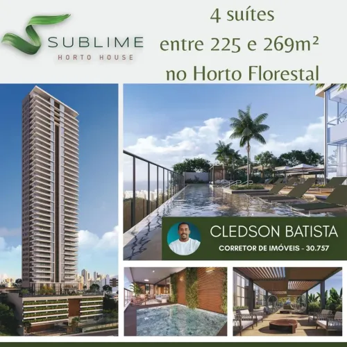 Sublime Horto Florestal, 4 Suítes, Distribuído Em 269M² E 4 Vagas De Garagem. 1NLSKHF