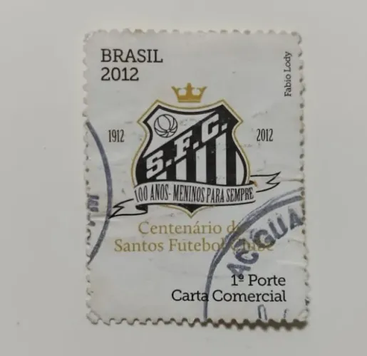 Selo postal - 100 anos do Santos FC