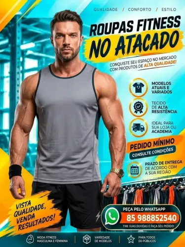 Roupa fitness masculina regata em quantidade grande