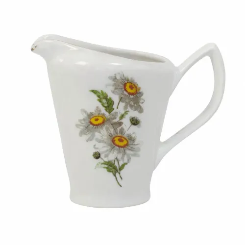 Leiteira de Porcelana Pozzani Jundiaí Vintage Decorada Flores
