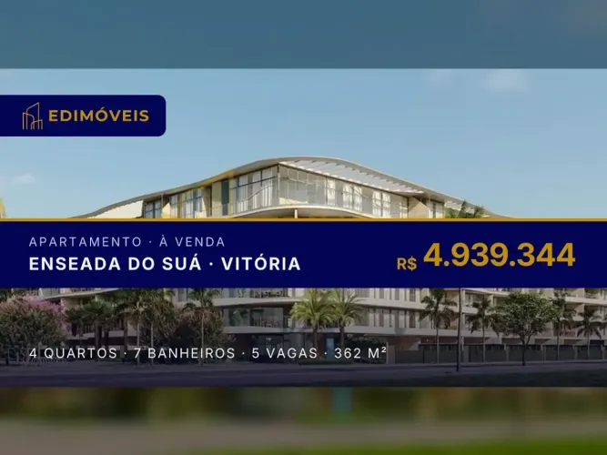 Exclusivo apartamento na Enseada do Suá: 4 quartos e áreas de lazer incríveis!