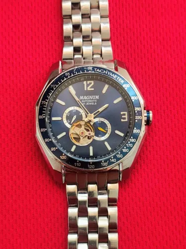 Relógio Magnum Automático MA33951F Azul 21 rubis