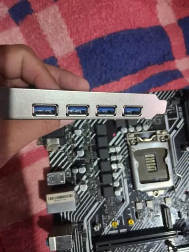 Placa mae h510m-e + placa pcie usb