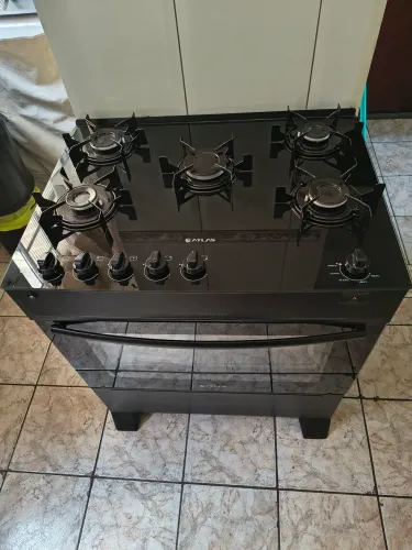 Vendo um fogão 5 bocas Atlas Mônaco tô Glass