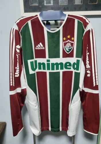 Camisa Fluminense Adidas 2003 usada em jogo Manga Longa