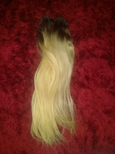 Cabelo louro 55cm humano 