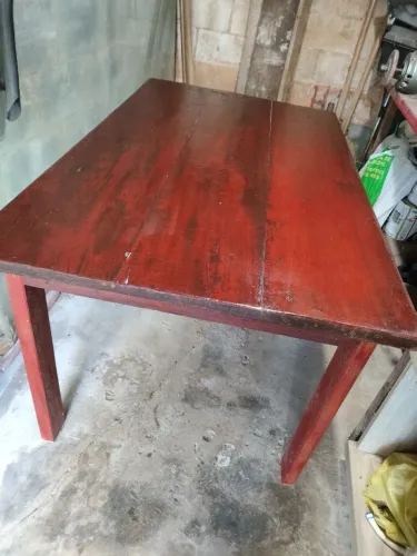 Mesa rústica madeira grossa 1.50 x 0.90