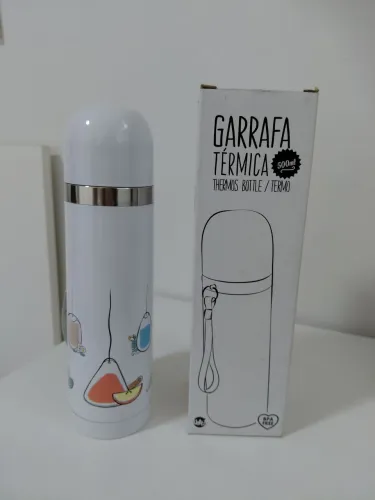 Garrafa térmica 500ml - verniz atóxico