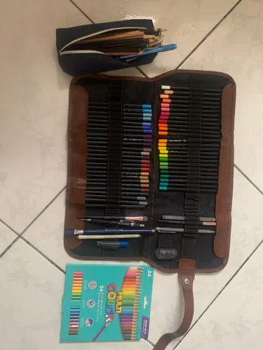 Conjunto de Material de Desenho - Faber-Castell SuperSoft 50 Cores + Estojo Lona + Extras