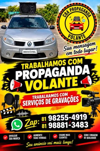 Carro de som e serviço de gravações