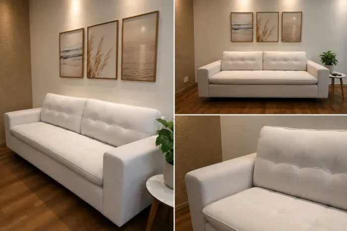 Sofá de linho Luxuoso