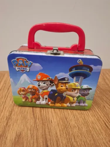 Maleta de metal da Patrulha Canina com jogos de memória