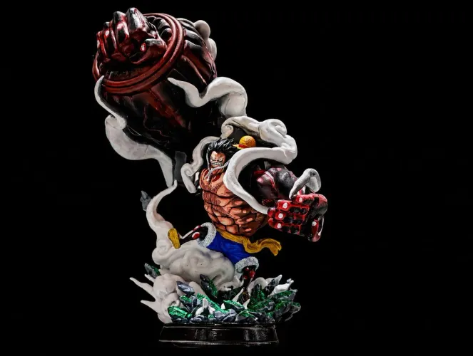 Action figure Luffy gear 4 buncerman ?35cm coleção