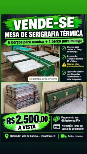 Mesa de serigrafia térmica
