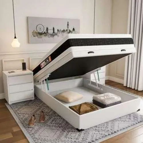 Cama casal completa com colchão Double face / Parcelas de:R$ 198.00