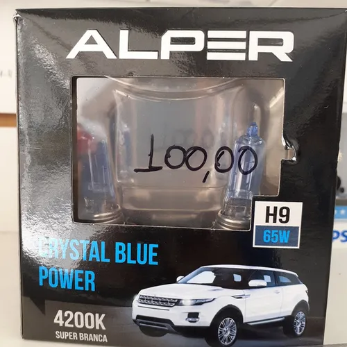Lâmpada alper Crystal Blue Power 4200k H9 nova instalada no seu carro 