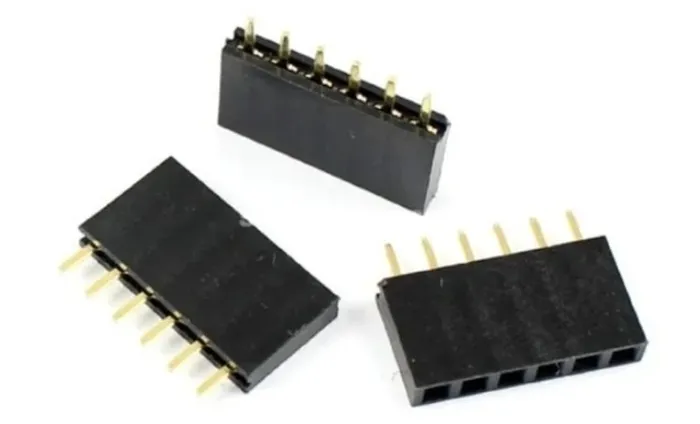 Conector Fêmea 6 Pinos Passo 2,54mm kit 5 Unid. Arduino Automação COD-CP566  