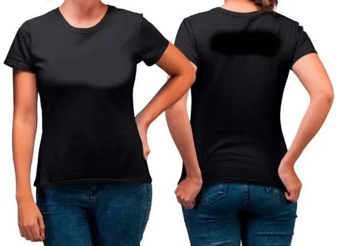 Camiseta Feminina Poliéster Básica Lisa Malha fria