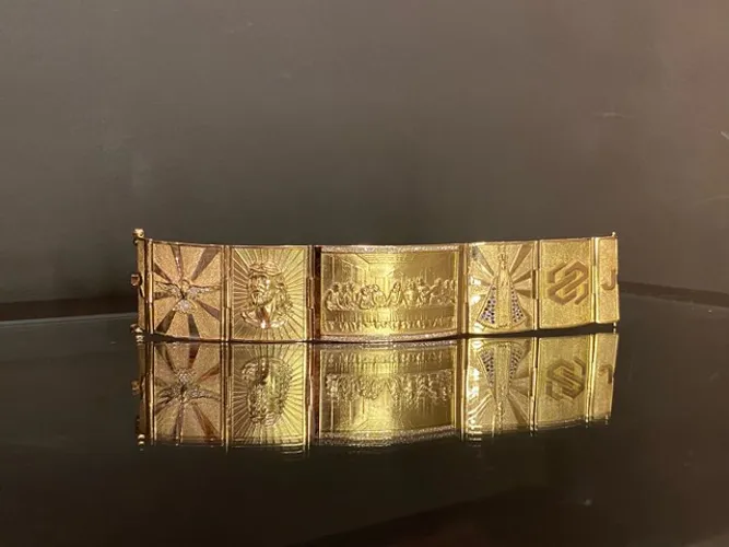 Bracelete em Ouro 18K Personalizável 100 Gramas