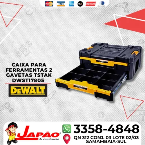 Caixa de Ferramentas 2 Gavetas Tstak Dewalt Dwst17804 Oferta Por Tempo Limitado