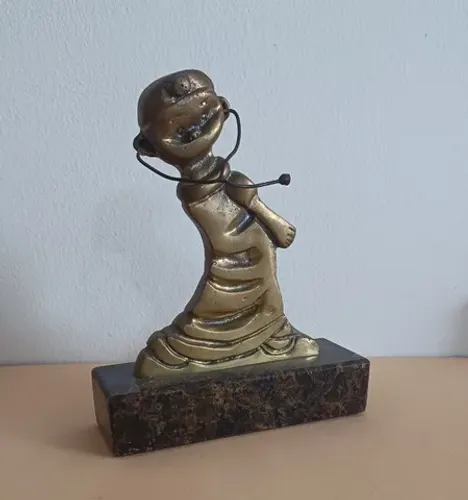 Antiga escultura em bronze - 17 cm