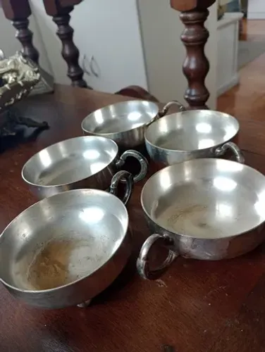 5Peças banhada a prata