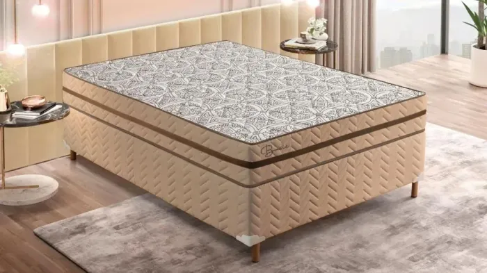 Colchão Casal Molas ensacadas D80 até 150 kg cada lado 24 cm Paropas Top