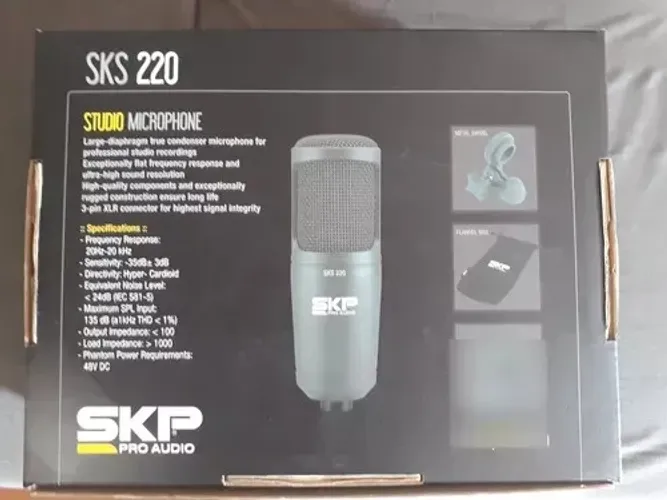 Microfone Studio Skp Pro Audio Sks-220 + 1 cabo 2m)