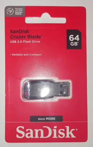 Pen drive Sandisk 64Gb original novo lacrado!
