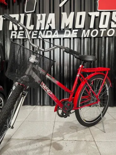 BICICLETA COM GARUPA E CESTA ARO 26