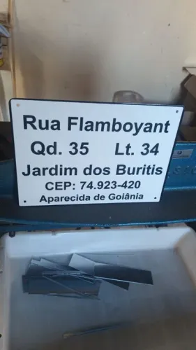 Placa endereço pronto 1 hora
