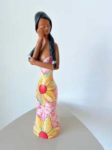 Boneca gigante 52 cm artesanal namoradeira Morena