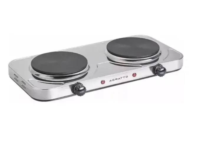 Fogão Elétrico 2 Bocas 2000W FM-01 127V Agratto Inóx