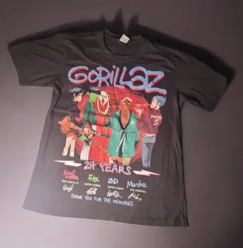 Camiseta Gorillaz 24 Years - Tamanho M