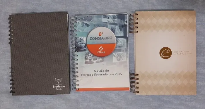 Kit com 3 cadernos pequenos