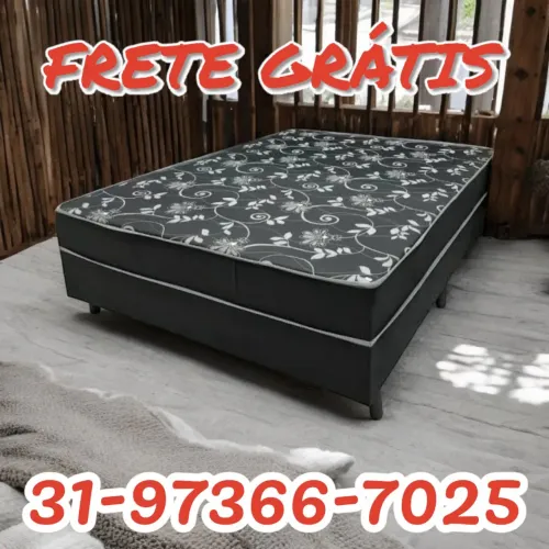 CAMA CASAL / NOVAS / COLCHÃO FIXO 6CM DE ESPUMA D33 