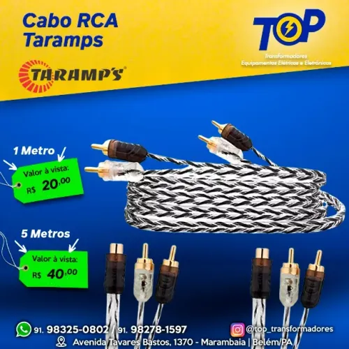 Cabos RCA para som automotivo