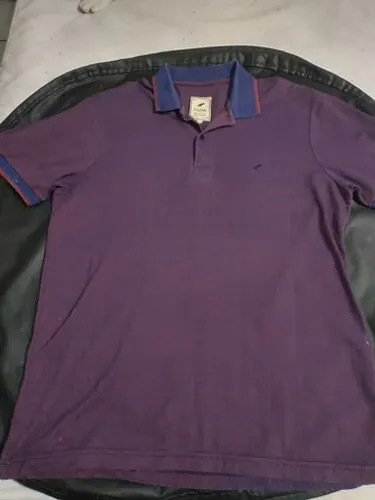 Camisa pólo FMW cor vinho com azul Tam GG