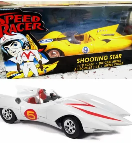 Dueto Speed Racer 1:18: Racer X Shooting 9 Star e Speed Racer Mach 5