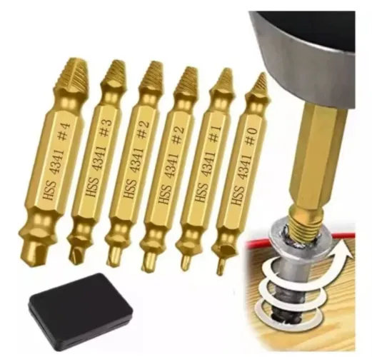 Kit Extrator de Parafusos Danificados