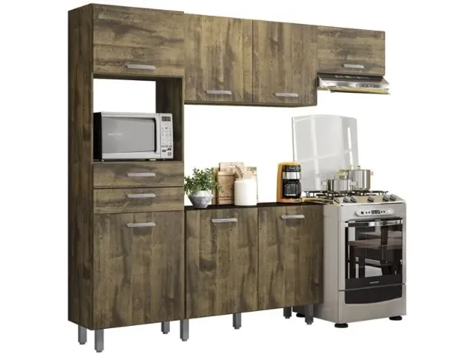 Armário de Cozinha 7 Portas 2 Gavetas