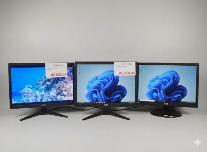 monitor novo e usado telas de 17 e 19 -hdmi e vga