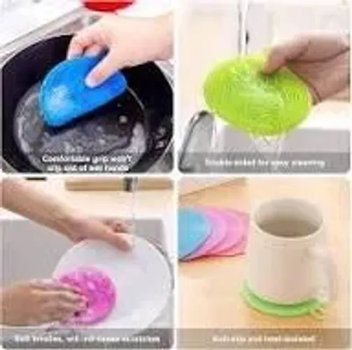 Esponja De Silicone Lava Frutas Legumes Louças wpp:43, *