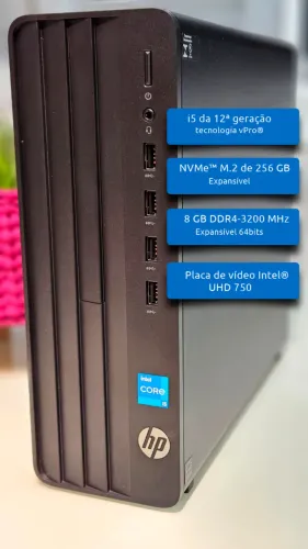 Computador HP i5 12ªG- vPró | Nvme M2 -256G | 8DDR4-3200Mhz - pra levar
