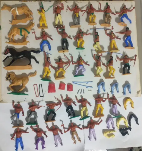 Conjunto de Índios Timpo Toys - tipo Forte Apache